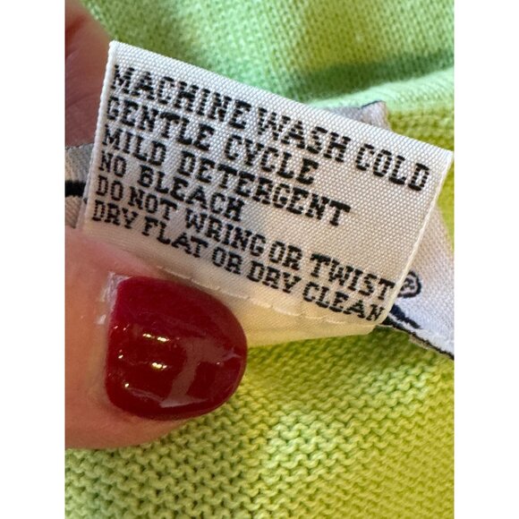 Lilly Pulitzer Tank Top Women Small Green Knit Cotton Crew‎ Neck Preppy Coastal - Picture 11 of 11